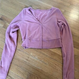 ALOPink Cropped Cardigan